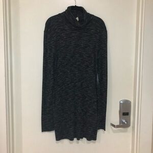 We The Free Free People Black & Gray Knit Long Sleeve Turtle Neck Dress Size L